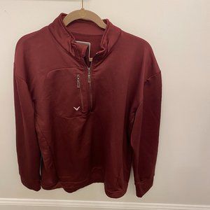 Callaway Weather Series Men’s Red Long Sleeve Zip Up Pullover Size XL